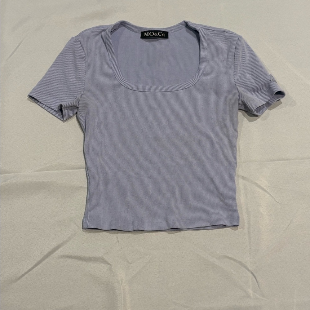 Women's Purple Ribbed Top